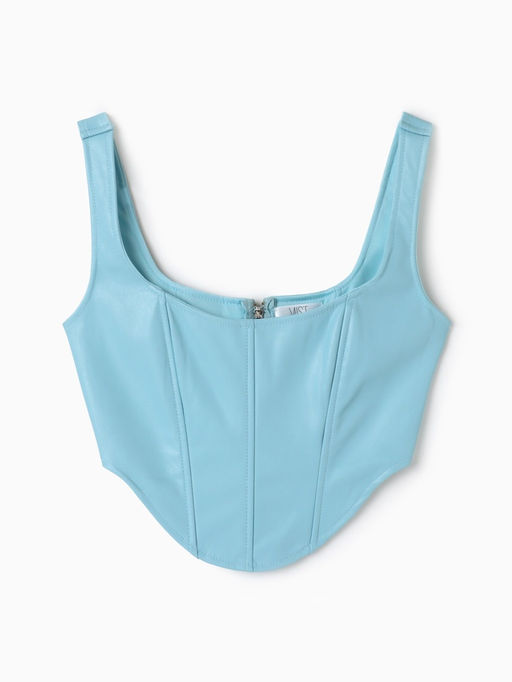 Корсет женский кожаный MIST, размер 48 (XL), голубой