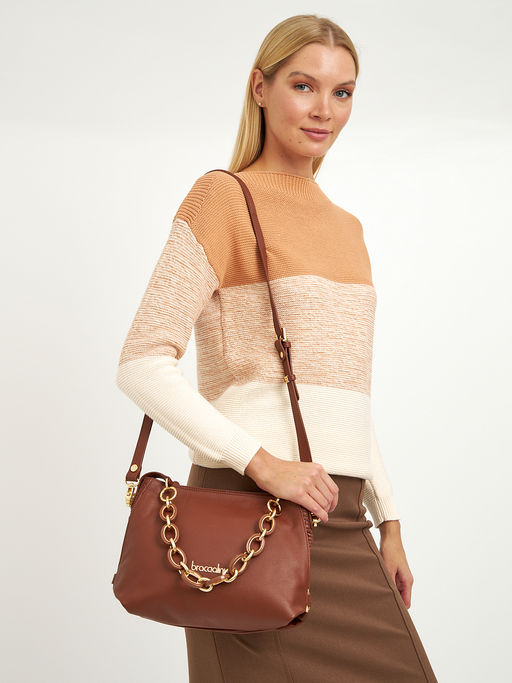 джемпер женский из хлопка в широкою полосу - Glenfield фото 11