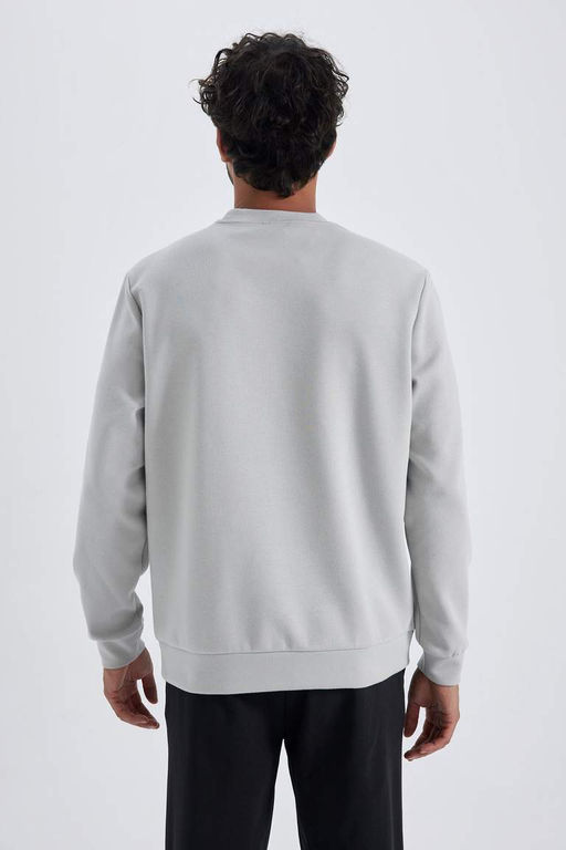 Толстовка Modern Fit с круглым вырезом - Defacto фото 9