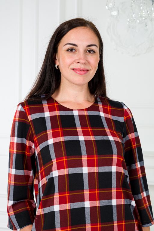 Платье женское из милано Амалия клетка - Амадэль фото 3