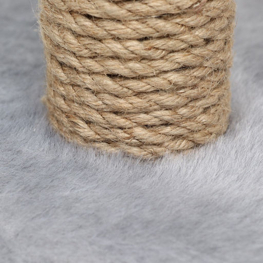 Когтеточка Ротонда с игрушкой, джут 35 х 35 х 50 см, серая - Пижон фото 12