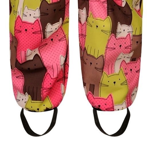 Софтшелл комбинезон детский Glen (весна-осень), 04 Розовый (принт коты)