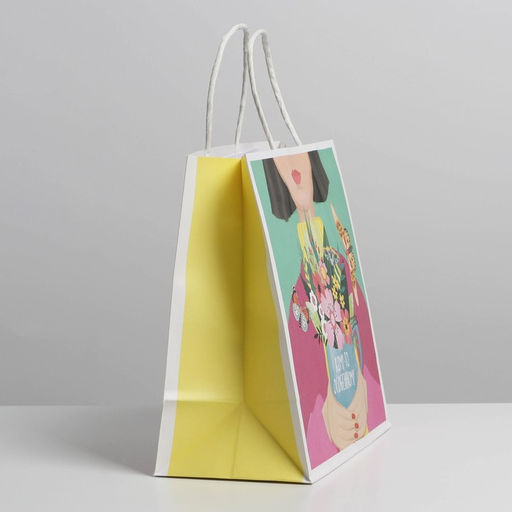 Цена за 2 шт. Пакет подарочный, упаковка, Весна, 22?22?11 см