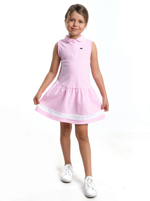 Платье поло летнее в садик UD 7883 розовый - Mini maxi фото 5