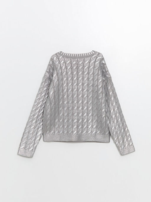 Bisiklet Yaka K?z ?ocuk Triko Kazak - Waikiki фото 3