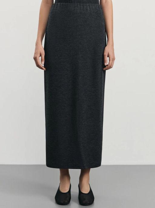 Юбка макси из меланжевой ткани / Zarina  фото 2