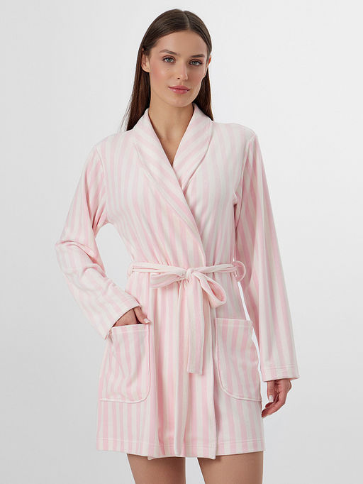 Халат женский в розовую полоску - Mark formelle фото 3