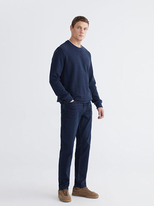 Bisiklet Yaka Erkek Sweatshirt