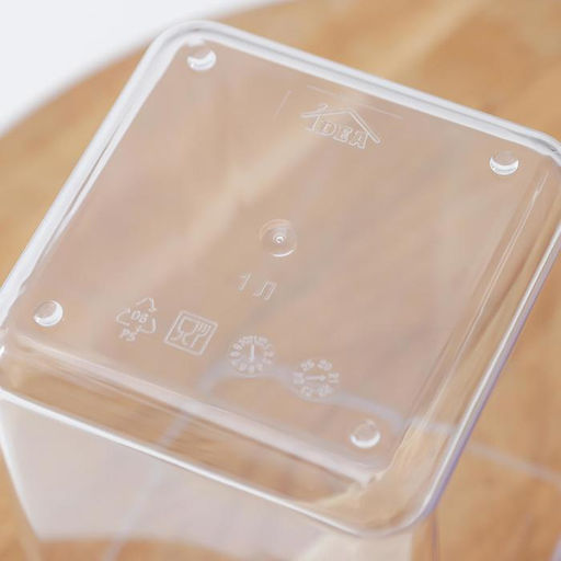 Ёмкость для хранения сыпучих продуктов IDEA «Степ», 1 л, 10×14 см, пластик, крышка белая