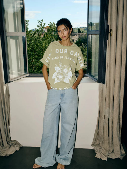 Футболка оверсайз с принтом / Zarina  фото 8