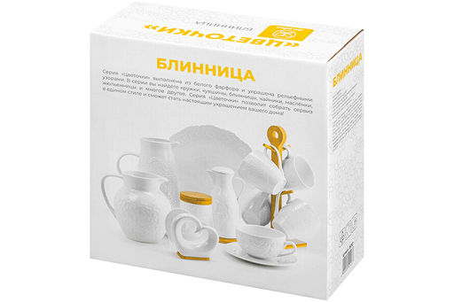 Блинница 23*23*9,5 см "Цветочки"