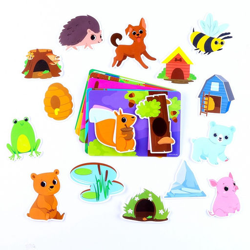 Развивающая игра на липучках «Изучаем животных. Кто где живет?»