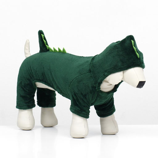 Комбинезон Дракоша с капюшоном, размер S (ДС 25 см, ОГ 35 см, ОШ 25 см), зелёный - Simaland фото 3