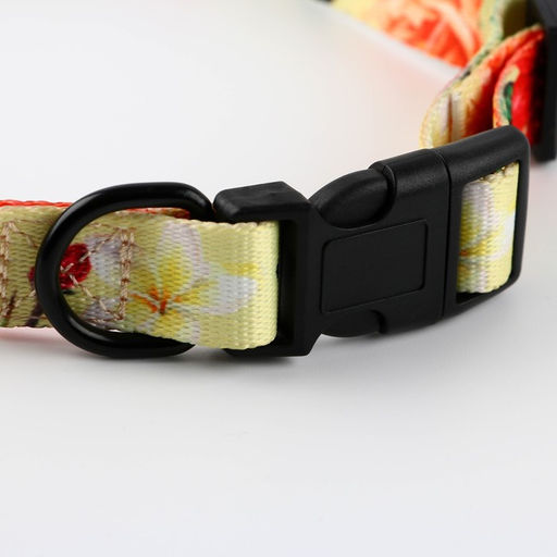 Набор Цветы, застёжка - фастекс, поводок 2 м и ошейник 28-46 см - Пушистое счастье фото 7