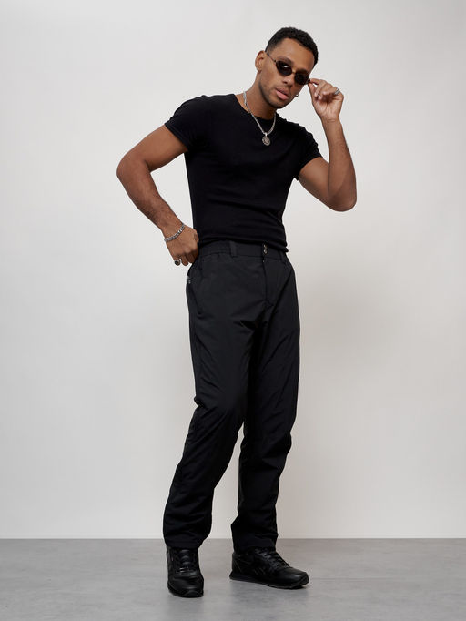 Брюки утепленные зимние спортивные черного цвета - Mtforce фото 6