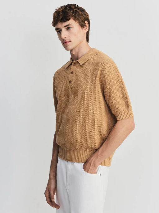 Джемпер поло фактурной вязки ZR2605043301-136 / Zarina