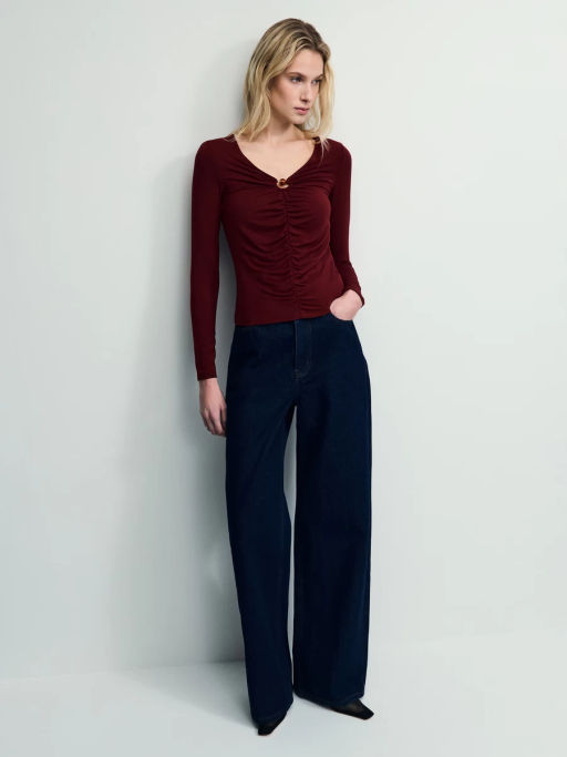 Облегающий лонгслив из модала / Zarina фото 10