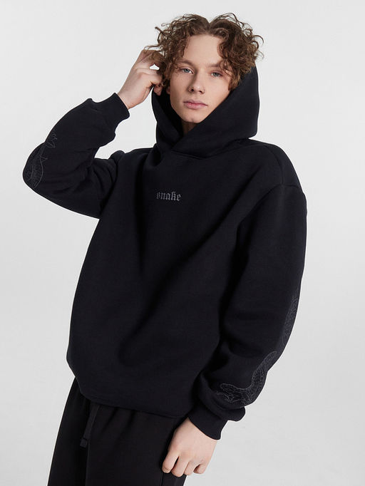 Худи мужское черное