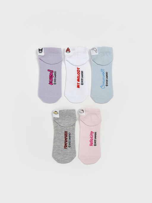 Hello Kitty Desenli K?z ?ocuk Patik ?orap 5li