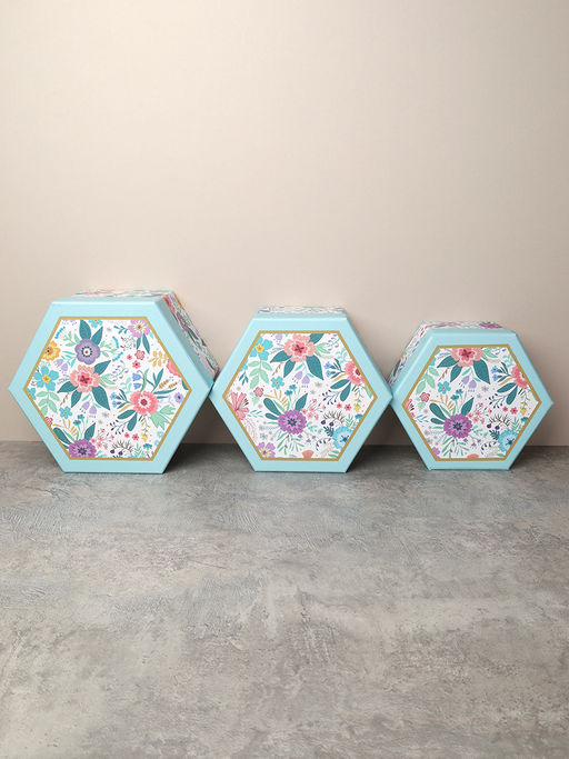 Коробка подарочная 3 штуки / 1163 /уп 24/13.7*15.7*7/15.7*18*8/17.5*20*9cm - ГалеонТрейд фото 3