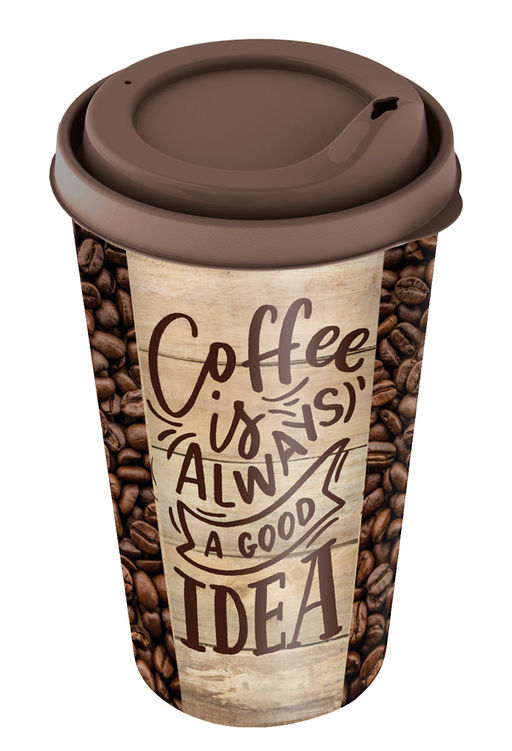 Цена за 2 шт. Стакан с крышкой 550мл с декором 221117424/01