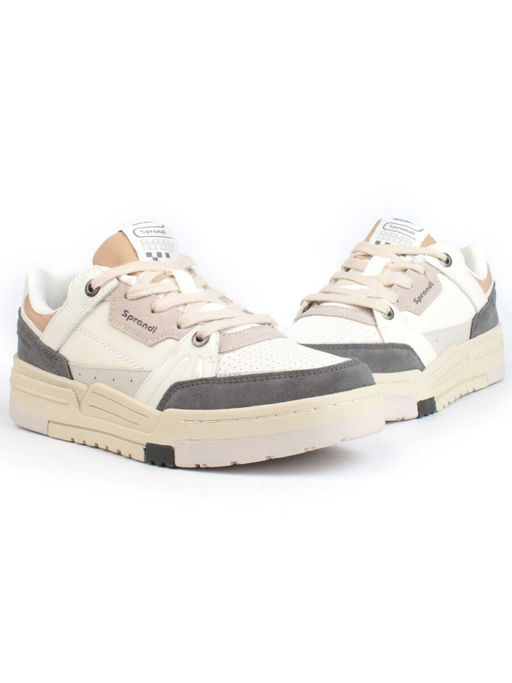 05-P232-1 DK. GRAY/BEIGE Кроссовки женские (натуральная замша, искусственная кожа)