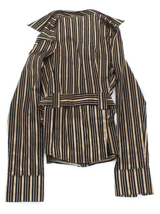 38180 BLACK/GOLD Блузка женская (67% хлопок, 33% полиэстер)