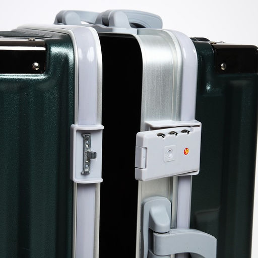 Чемодан малый 20, отдел на молнии, 2 кодовых замка, 4 колеса, крючок, цвет тёмно-зелёный - Simaland фото 7