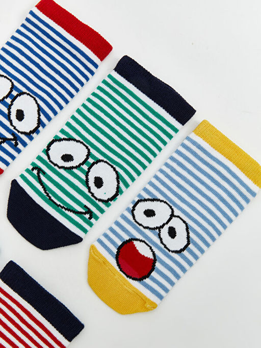 Desenli Erkek ?ocuk Patik ?orap 5li