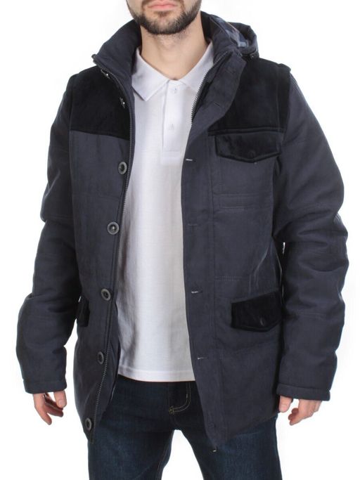 J830111 DEEP BLUE Куртка-жилет мужская зимняя NEW B BEK (100 гр. синтепон и искусственный мех)