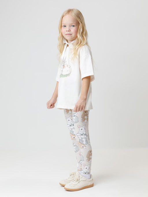 КР 302902/молочный 1005 к662 фуфайка (футболка) для дев