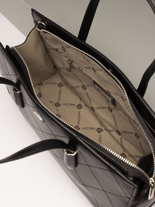 LACCOMA сумка WJD6650-черный эко кожа хлопок фото 8