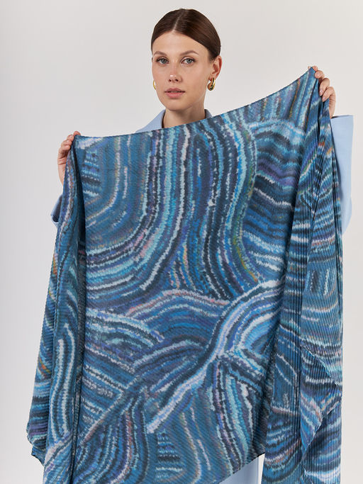 Большой, мягкий, тонкий и очень нежный двусторонний палантин с рисунком - Tantino фото 8