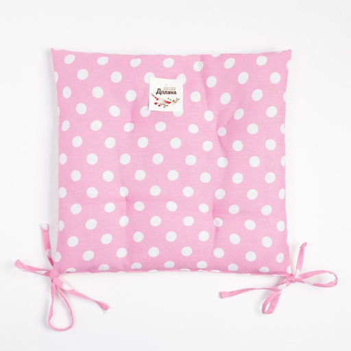 Сидушка на стул Доляна Капкейк (вид 2) 42х42х7см, 100% хлопок, 165 г/м2  фото 4