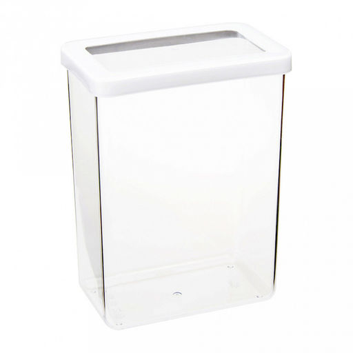 Банка для сыпучих продуктов пластмассовая Степ 2,5л, 16х10х21см, белый (Россия) - Домашняя мода фото 5