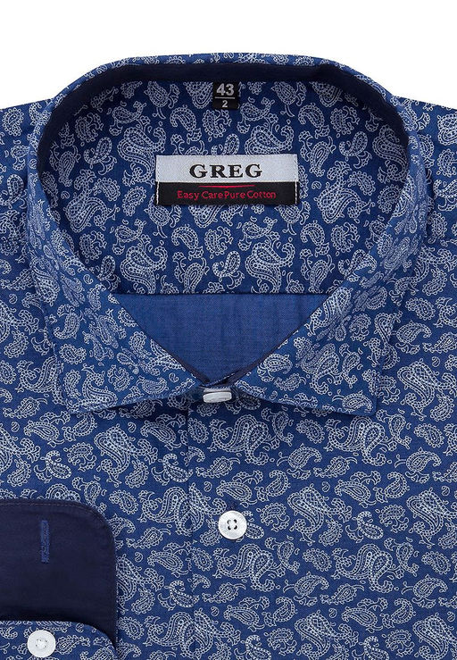 Сорочка мужская длинный рукав GREG 253/131/363/Z/1