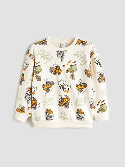 Bisiklet Yaka Erkek ?ocuk Sweatshirt