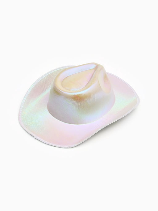 Карнавальная шляпа "Диско" розовый жемчуг, перломутр р-р 56-58