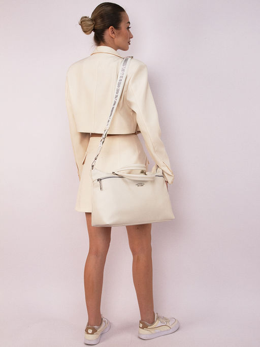 LACCOMA сумка Моника-Л815-белый эко кожа хлопок  фото 2