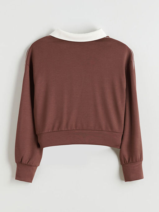 Polo Yaka K?z ?ocuk Sweatshirt ve E?ofman Alt