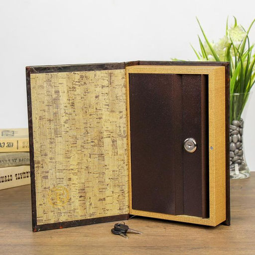 Шкатулка книга-сейф «Эпоха искусства», дерево, тиснение, золотом 26×17×5 см