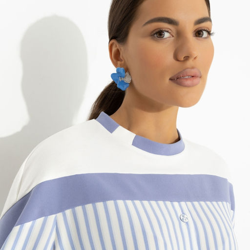 Свитшот комбинированный Всплеск эмоций (blue) - Charutti фото 3