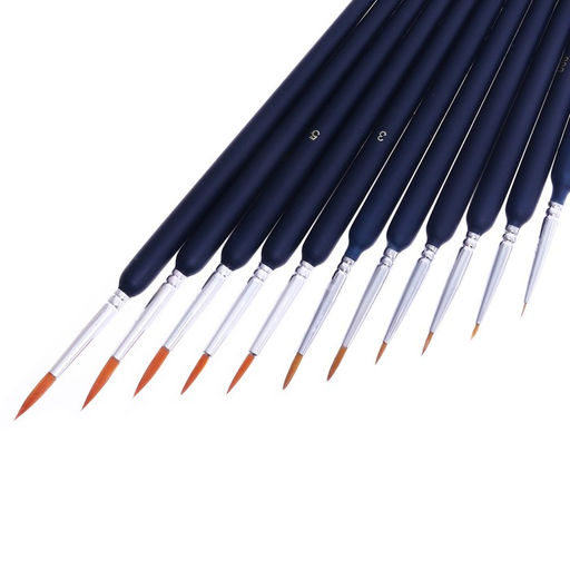 Набор кистей для рисования, нейлон, 11 штук: № 00000.000.00.0.1.2.3.4.5.6,7, Calligrata, круглые, деревянная ручка, международный размер