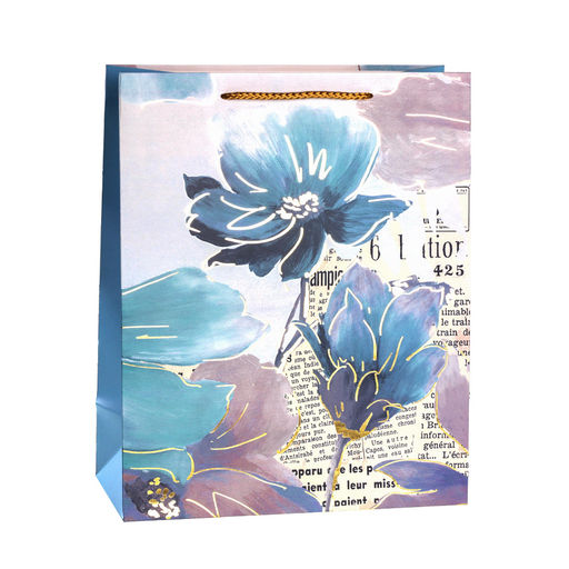 Цена за 12 шт. Пакет подарочный 26x32x12см Цветы / 5250L /уп 12/384/ - ГалеонТрейд фото 9