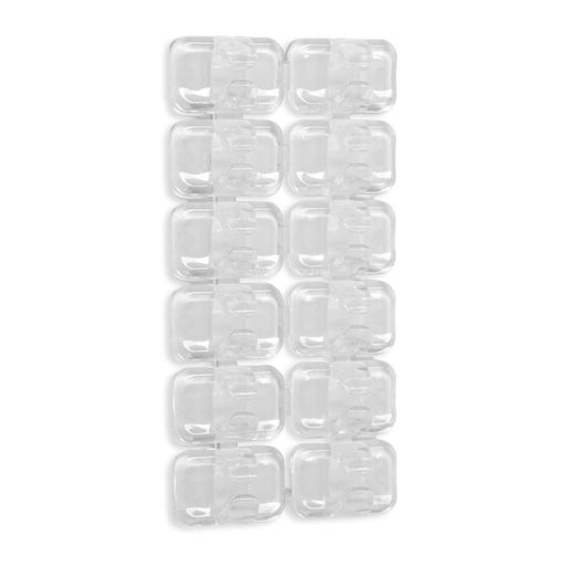 Цена за 3 шт. Держатель самоклеящийся для проводов и гирлянд ТУНДРА krep, прозрачный, 12 шт.