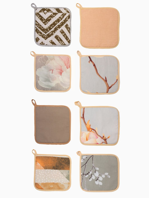 Цена за 5 шт. Прихватка 18×18 см, бязь 140 г/м², 100% хлопок, МИКС