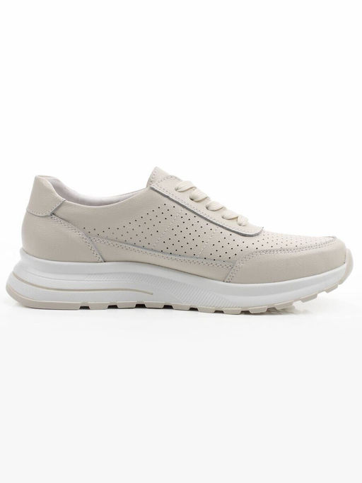 03-C207-2A LT. BEIGE Полуботинки летние женские (натуральная кожа)
