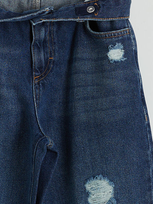 Y?rt?k Detayl? Erkek ?ocuk Jean Pantolon