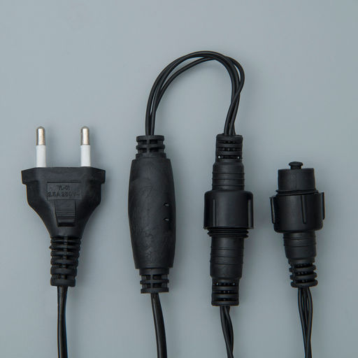 Гирлянда «Сеть» 2×1.5 м, IP44, УМС, тёмная нить, 192 LED, свечение мульти, 220 В