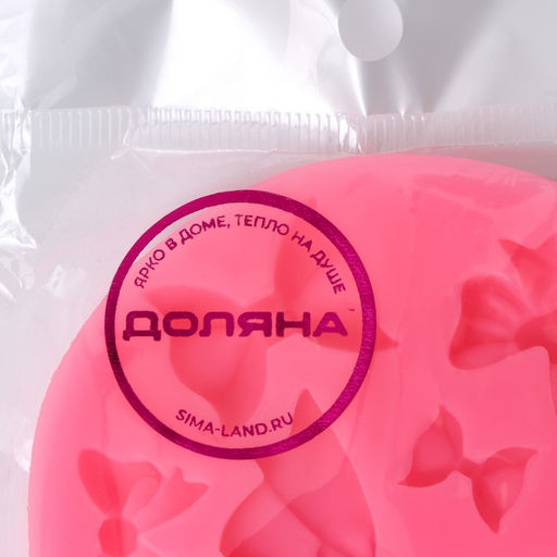 Молд Доляна Бант, силикон, d=8.5 см, розовый  фото 6